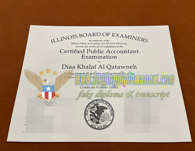 Where can I buy a fake Illinois CPA Certificate, fake certificate in USA