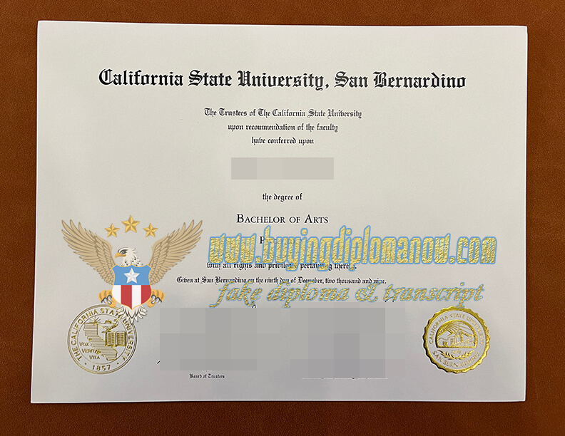 California State University, San Bernardino fake degree