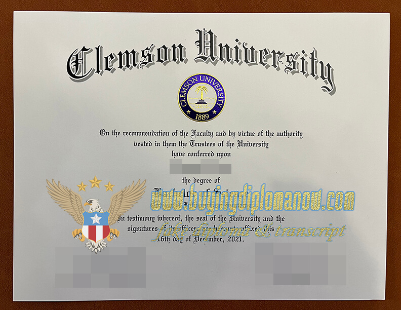 buy a Clemson University Fake Diploma