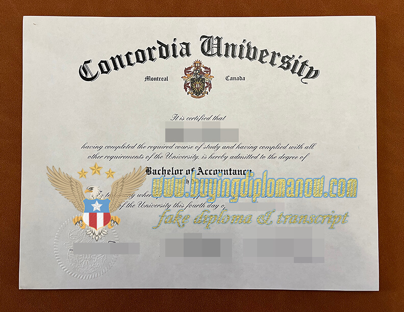 where to Concordia University fake degree