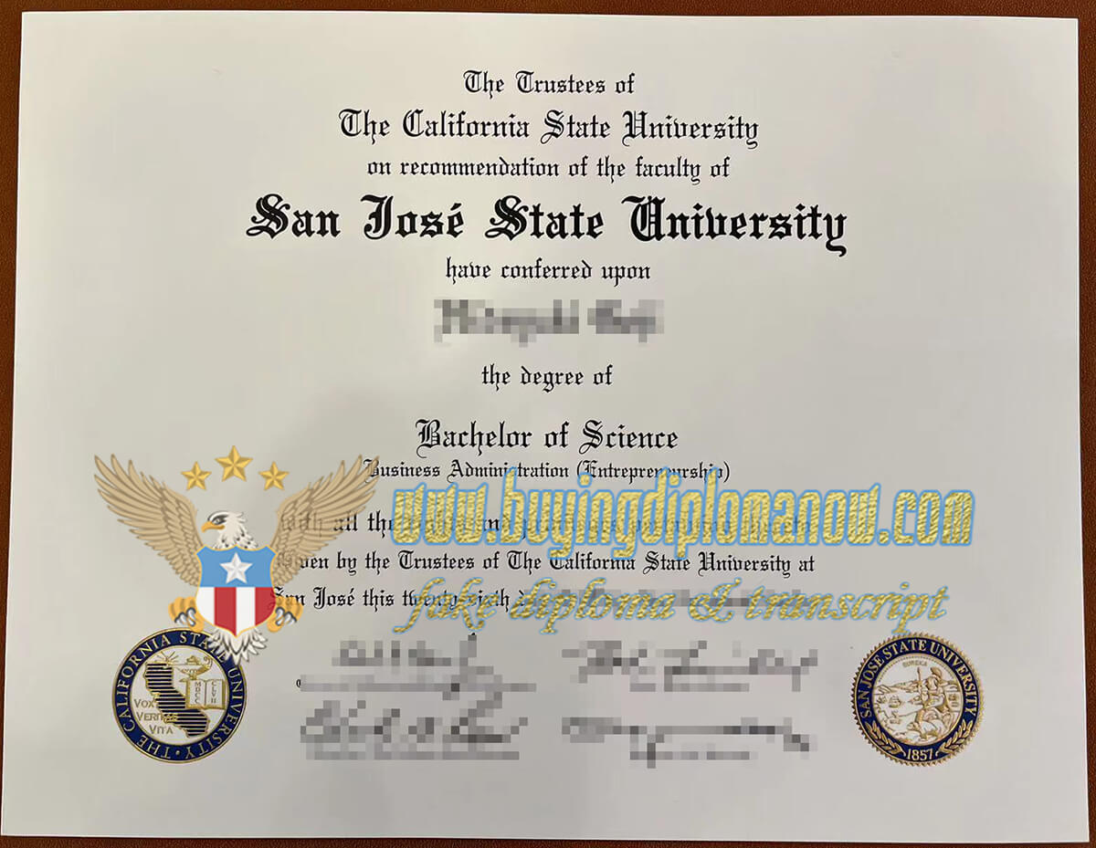 Buy a San Jose State University diploma, fake SJSU degree