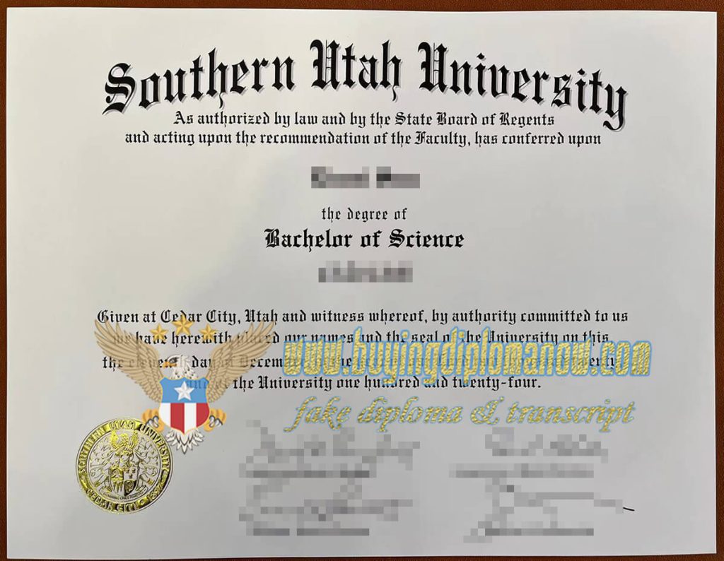 buy fake Southern Utah University diploma