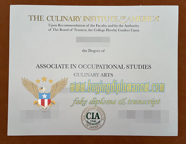 get to fake The Culinary Institute of America diploma