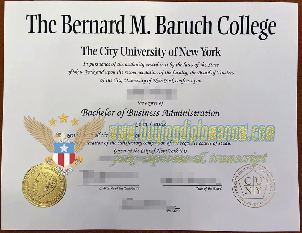 how to Bernard M.Baruch College diploma