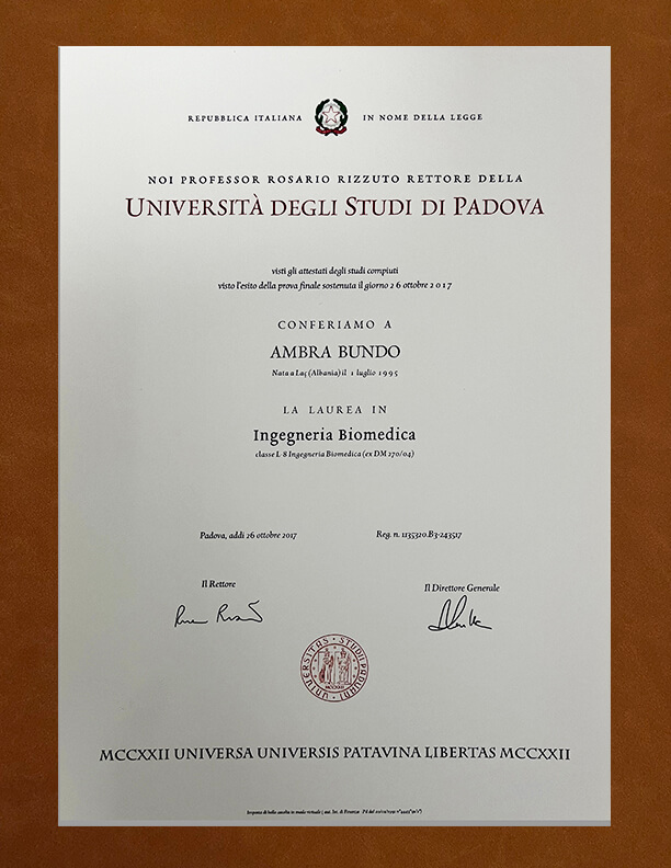 Fake UNIPD Diploma