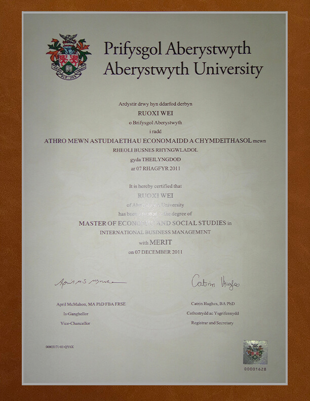 Prifysgol Aberystwyth fake degree
