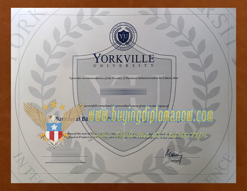 Get a  Yorkville University fake diploma