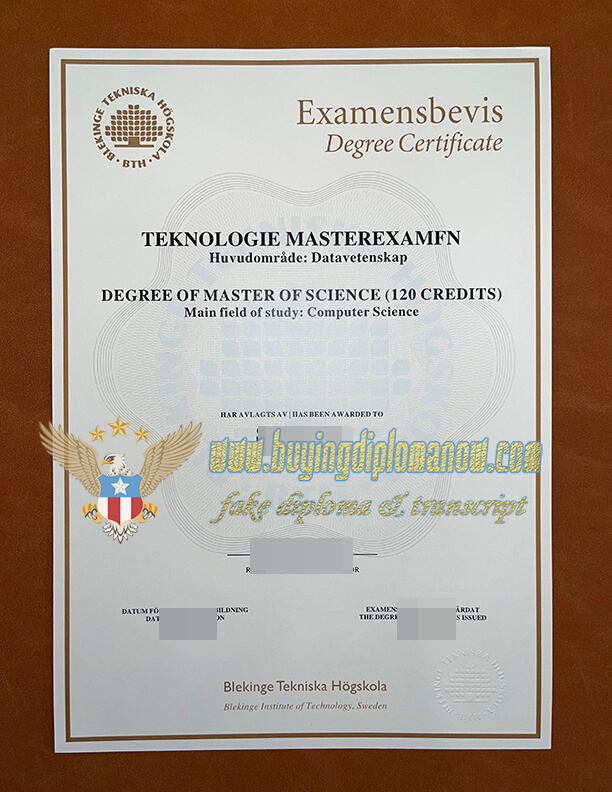 Blekinge Institute of Technology fake diploma, buy BTH degree How to fake BTH degree