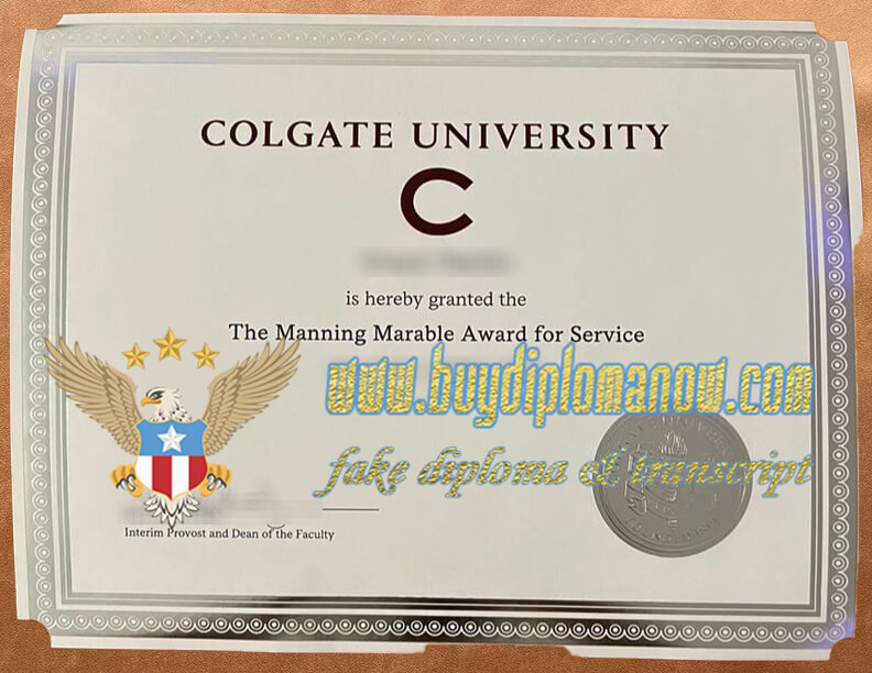 Colgate University fake diploma and transcript Buy a Colgate University diploma and transcript without the exam