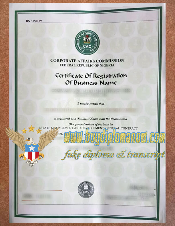 How to make a fake Corporate Affairs Commission certificate in NIGERIA 