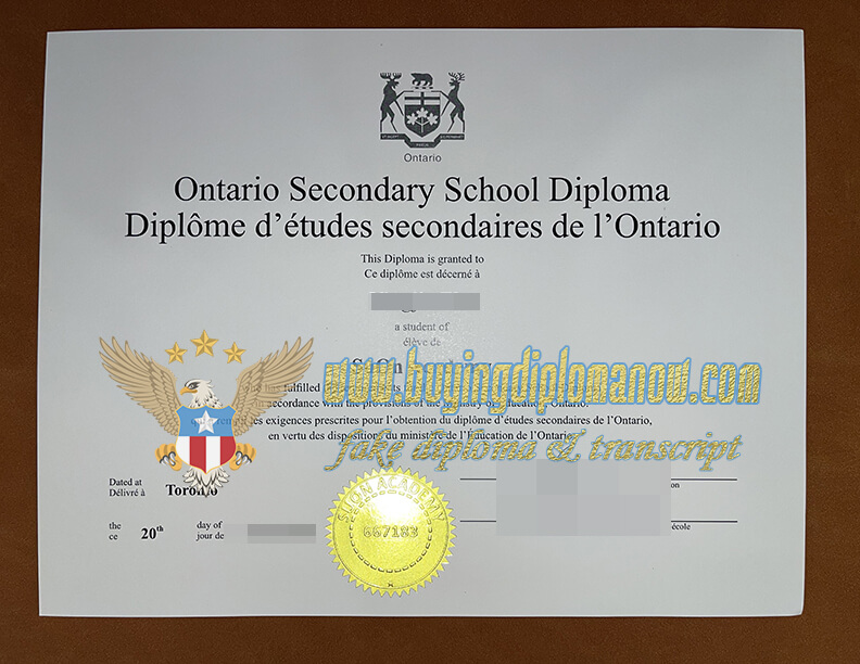 Buy a fake Ontario Secondary School Diploma