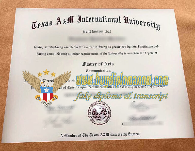 How to create a fake Texas A&M international University diploma?