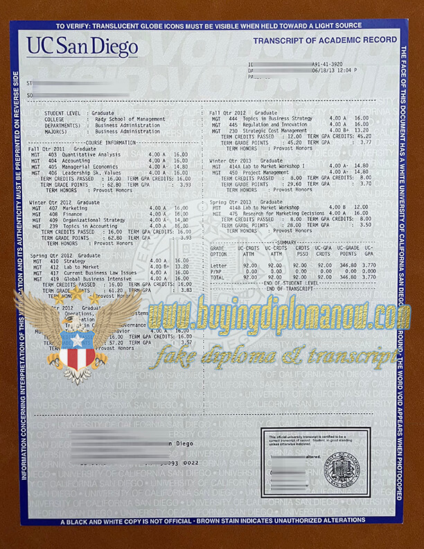 UC San Diego fake diploma is important to you Buy a UC San Diego fake diploma