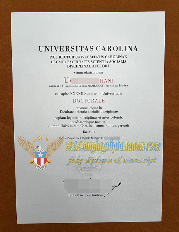 How to Charles University fake diploma
