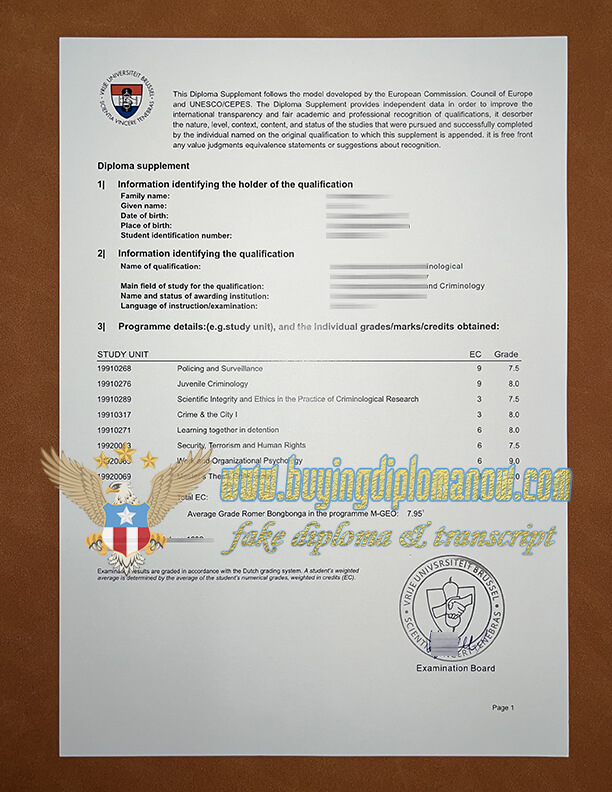 Where to buy Vrije Universiteit Brussel diploma Make Vrije Universiteit Brussel diploma