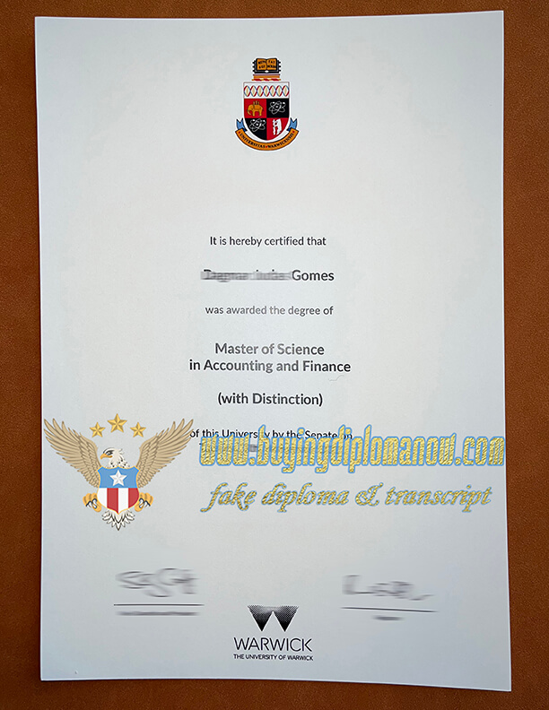 make a University of Warwick fake diploma