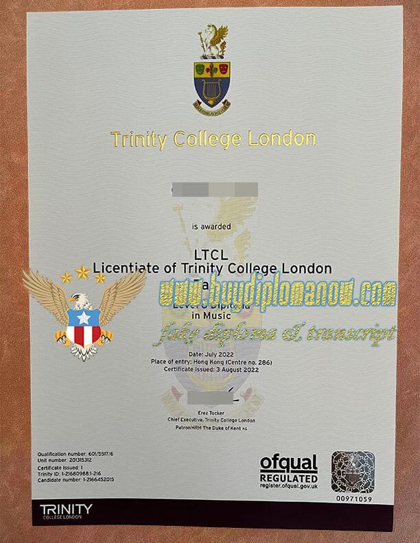 Trinity College London fake certification