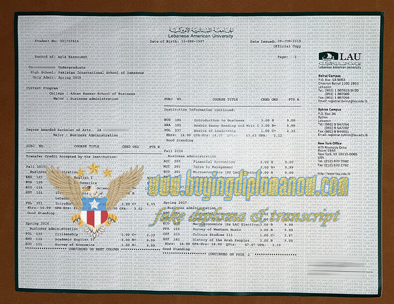 Where to Fake LAU Transcripts