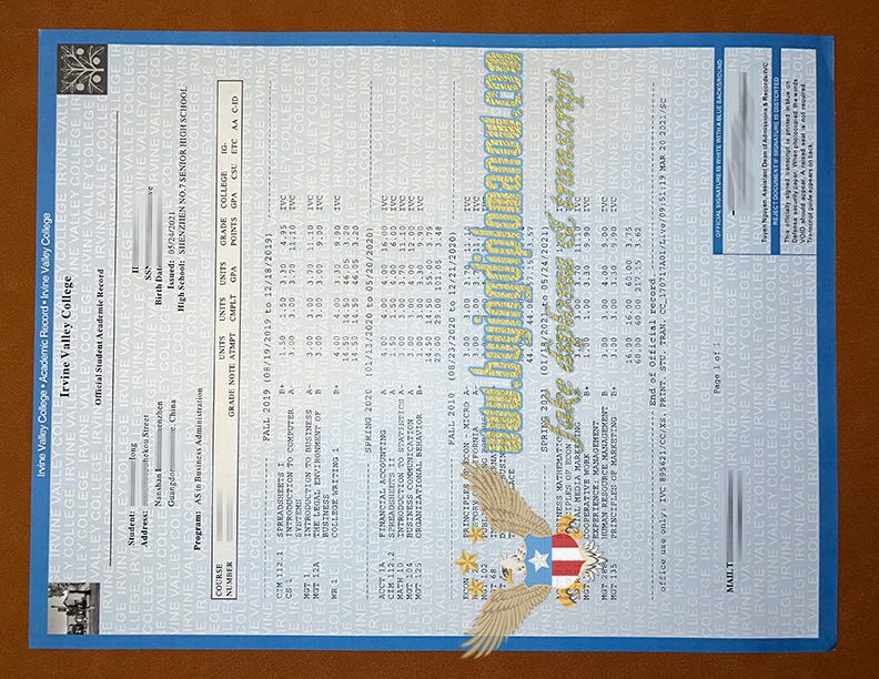 Where to Irvine Valley College fake Transcripts