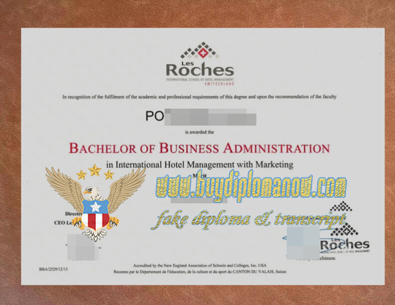 Les Roches International School of Hotel Management  fake diploma