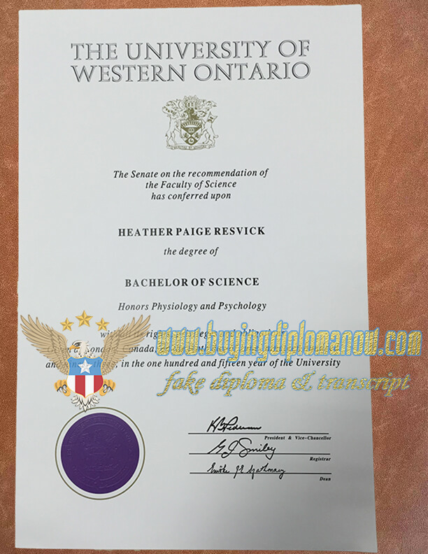 University of Western Ontario fake transcript