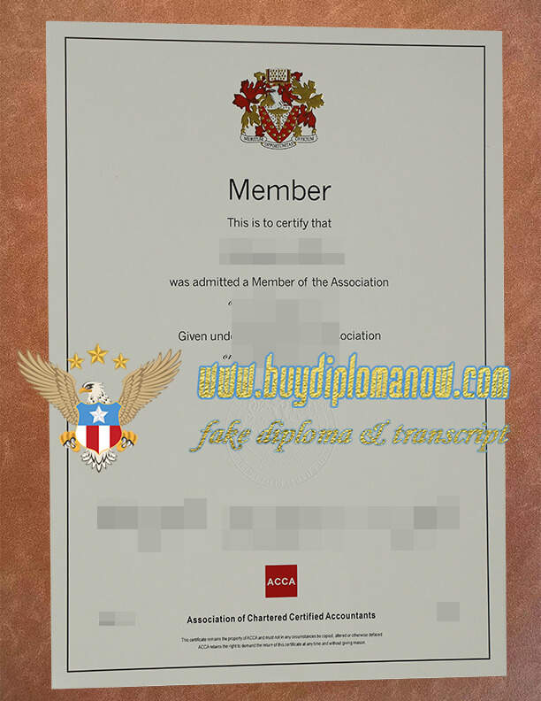 Make a ACCA fake Certificate