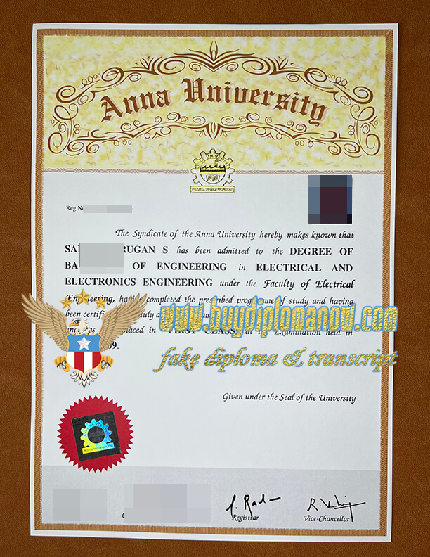 How much does it cost to order an Anna University diploma? Anna University degree