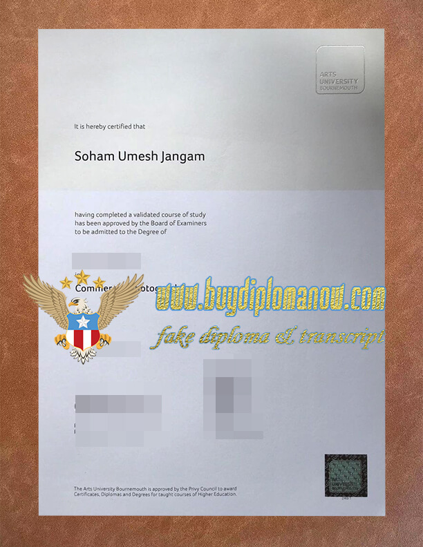 How to get Arts University Bournemouth fake diploma? Buy a Arts University Bournemouth fake diploma