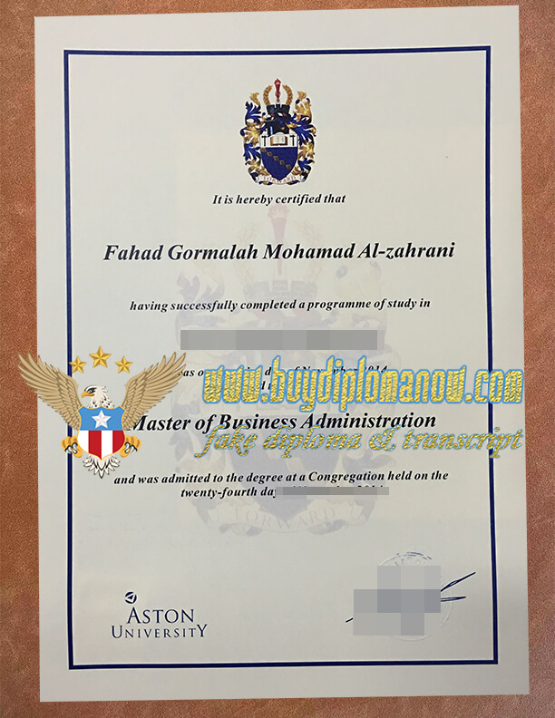 Quickly get Aston fake diploma Get a Aston fake diploma