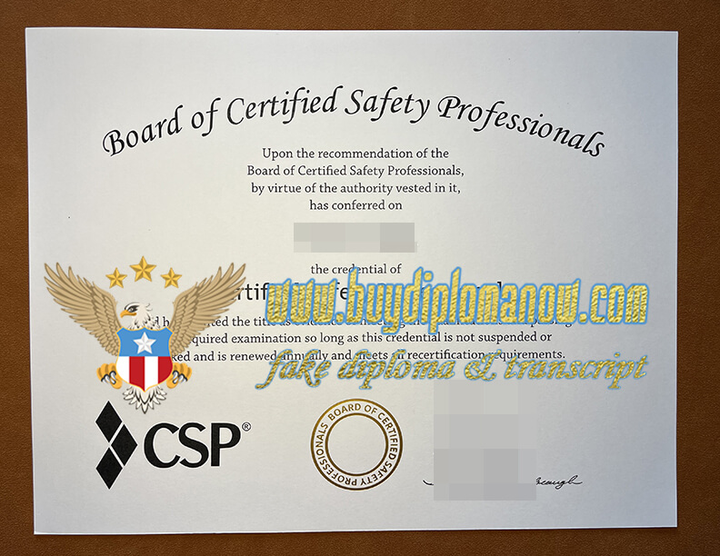 Certified safety professional certification