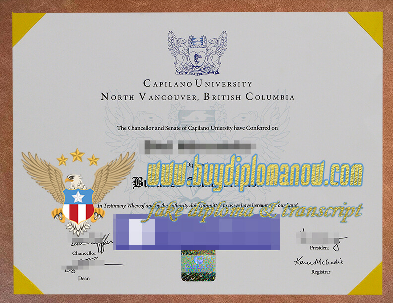 Buy a Capilano University fake diploma