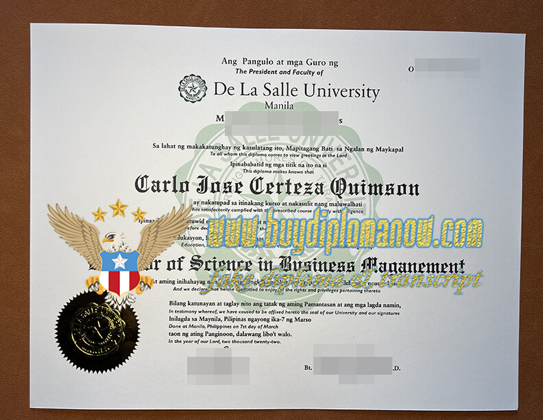 Buy a De La Salle University fake diploma