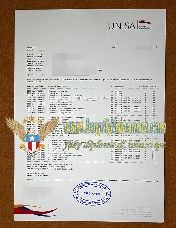 How UNISA fake Transcript can be useful for you Buy a UNISA fake Transcript