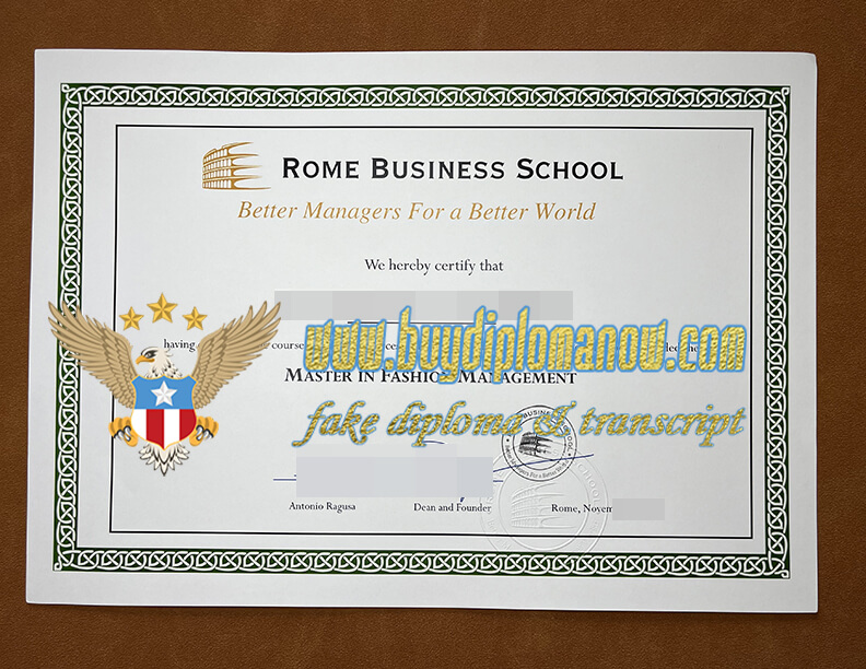 Rome Business School diploma