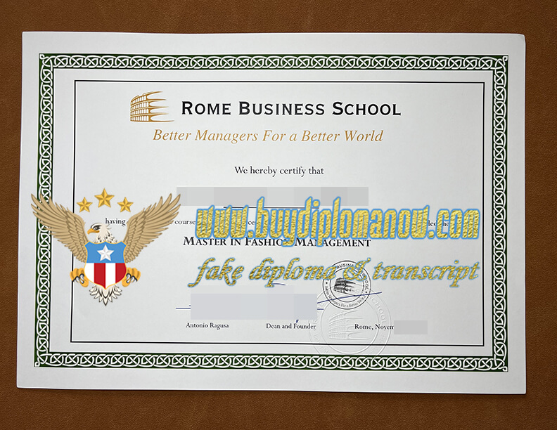 Order a Rome Business School Master's Degree Rome Business School diploma