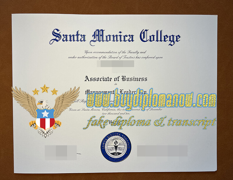 Make a  Santa Monica College (SMC) fake diploma online