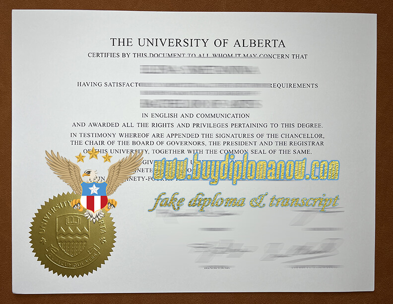 Order a University of Alberta fake diploma