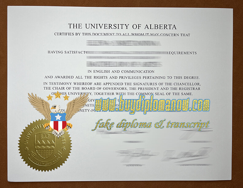 Order a University of Alberta fake diploma 