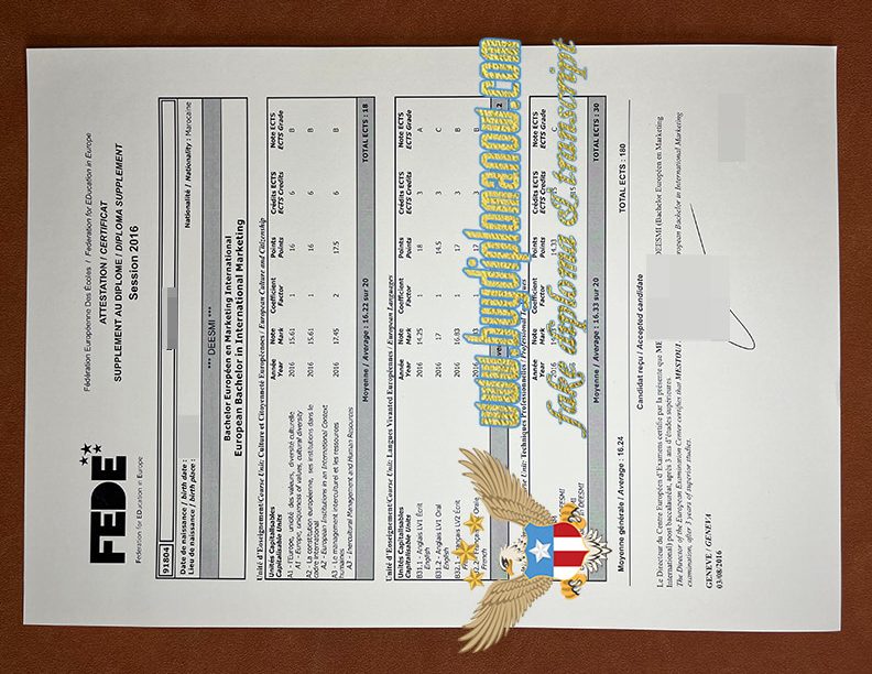 How to order a FEDE fake certificate