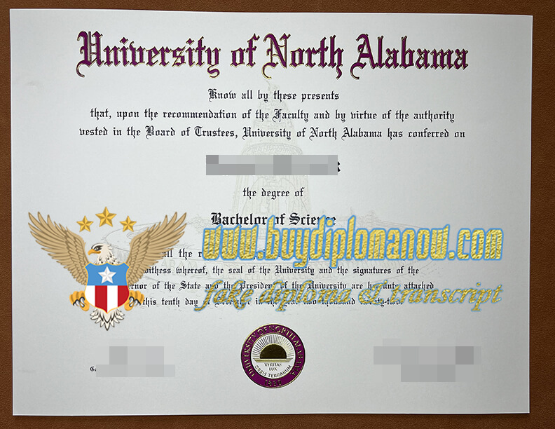 Make a University of North Alabama fake degree