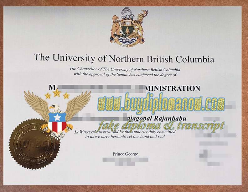 How to make a University of Northern British Columbia fake Diploma