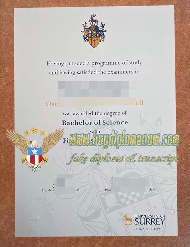 Buy a University of Surrey fake diploma