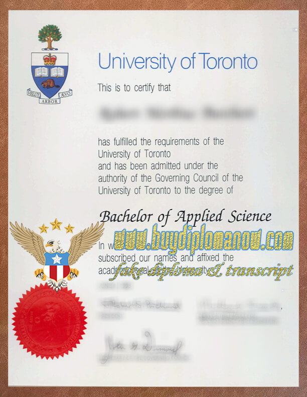 The University of Toronto fake diploma.