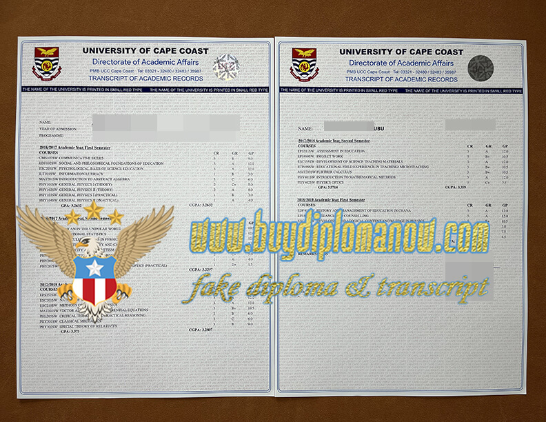 Make a University of Cape Coast fake diploma