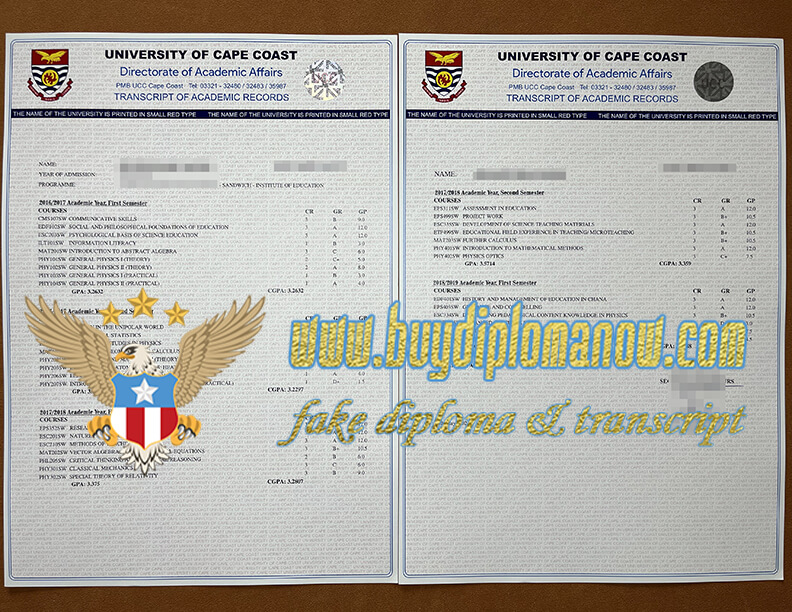 Buy a University of Cape Coast transcript