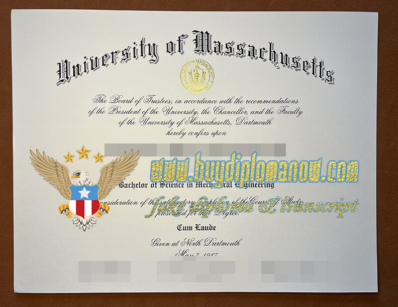 Buy a University of Massachusetts fake diploma