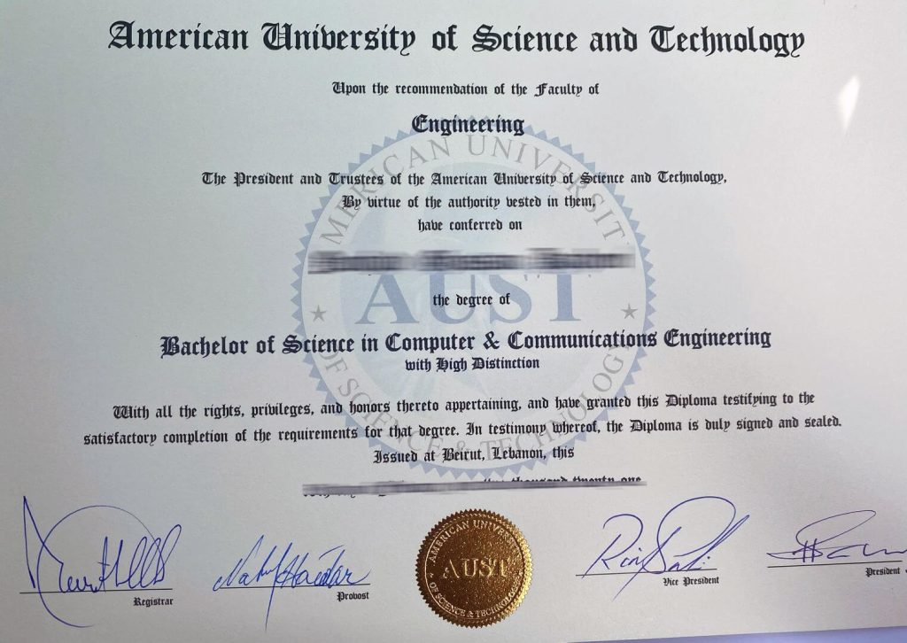 Buy American University of Science and Technology Degree, AUST Fake Diploma Buy AUST fake diploma online