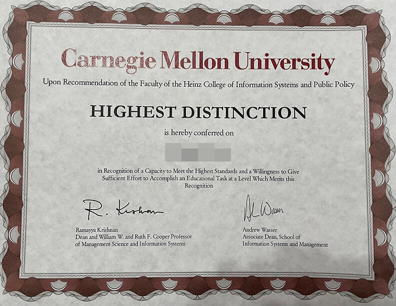 Buy a CMU Diploma