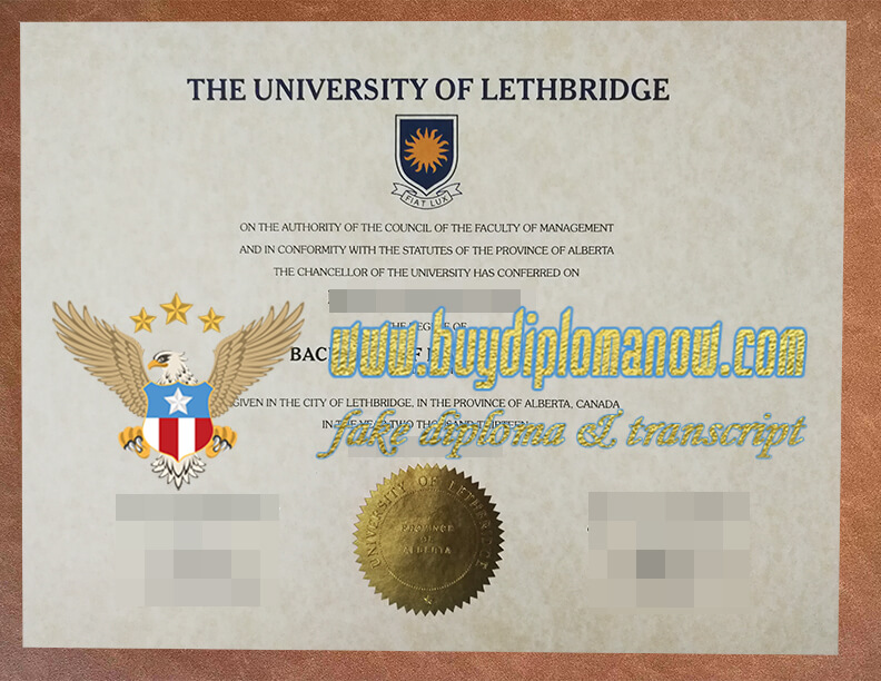 Order a University of Lethbridge fake diploma