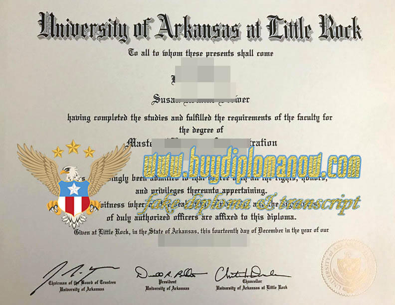 Order a realistic UA Little Rock diploma